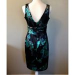 Evan Picone Evan-Picone Dress Womens 6 Used Black Green Blue Gray Career Cocktail Floral Photo 1