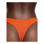 SheIn Nwt womens large neon orange crinkle thong triangle bikini bottoms​ Photo 3