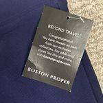 Boston Proper  Beyond Travel Blazer Jacket Pants Womens Large 10 Navy Stretch New Photo 3