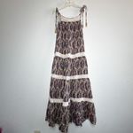 Denim & Supply Ralph Lauren Ralph Lauren Paisley Bohemian Lace Tiered Maxi Dress Small Photo 1