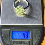 Natural Peridot Sterling Silver Ring Size 10 Green Photo 9