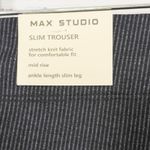 Max Studio NEW Black and Charcoal Office Pant Slim Ankle Trouser Small, MSRP $98 Photo 7