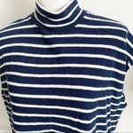 Madewell • Mockneck Tunic Top in Stripe Navy White Photo 5
