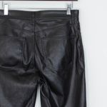 Gap  Womens High Rise Leather Straight Leg Pants Black Size 6 Short Grunge Edgy Photo 4