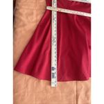Black Swan Women Red Dress M Exposed Zipper Fit & Flare Short Sleeve Preppy Photo 9