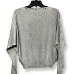 ALLSAINTS Womens Pullover Sweater Gray Heathered Studded Boat Neck Cotton S New Photo 4