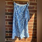 Molly green Blue White Wrap Midi Skirt Size Large Photo 1