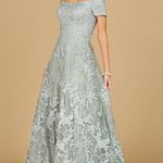 LARA Off the Shoulder A Line Gown Dress Green Size 16 Photo 0
