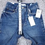 Good American  Good Classic Raw Hem High Rise Slim Straight Stretch Jeans 0 25 Photo 9