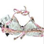 Coco reef NWT Underwire Halter Multicolored Swim Top with White Stones 32/34C Photo 1