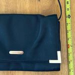 Michael Kors Michael Korn Black Leather Clutch Shoulder Bag Purse Gold Hardware, Size M Photo 6