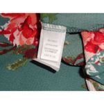 NEW "C" women's small green/floral ruffle sleeve short sleeve BOUTIQUE top Photo 1