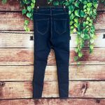 ZARA Trafaluc Striped High Rise Skinny Jeans Womens 10 Stretch Blue White Pants Photo 3