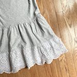 Rebecca Taylor Milkmaid Dollette Cotton Jersey Mini Dress With Eyelet Lace Trim Photo 2