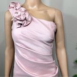 Adrianna Papell  Rose Pink One Shoulder Dress Photo 4