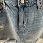 Old Navy  Denim Blue Jean Mini Skirt Distressed Ripped Size 4 EUC 2014 Photo 3