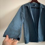 Eileen Fisher Women’s Textured Collar Silk Blazer Cardigan Open Jacket Medium Photo 1