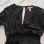 Anthropologie Anthro Hutch Black Long Sleeve Jumpsuit M Smocked Waist Wide Leg Dressy Outfit Photo 7