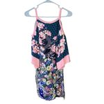 Maeve  Anthropologie floral bird geometic art tunic cold shoulder top 756 Photo 3