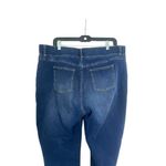 Betabrand  Jeans Womens 1X Blue Dark Wash Stretch Pull On Straight High Rise Photo 3