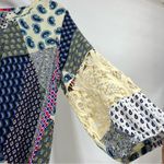 JODIFL  L patchwork paisley crochet Top w/pockets high low hem Photo 2