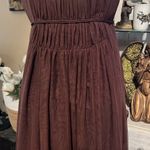 Moulinette Soeurs Anthropologie Meadow Brown Tulle Dress Size 10 Photo 6