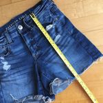 American Eagle  Blue Distressed Low Rise Denim Jean Shorts Size 4 Photo 11