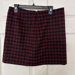 NWT Madewell Buffalo Check Upstate Skirt / DARK CABERNET WOOL F8627 Photo 5