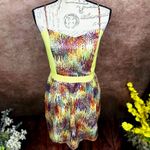 Pink Stitch Colorful Mini Dress Yellow/Multicolor size 6 Photo 2