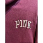 PINK - Victoria's Secret  XS Burgundy Pullover Hoodie‎ Love PINK Embroidered Photo 5