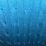 Ann Taylor Teal Cable Knit Silk & Cotton Long Sleeve Sweater Photo 2