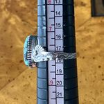 Matrix Turquoise Sterling Silver Ring Size 8 Blue Photo 7