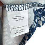 MELLODAY  Blue White Floral Cuffed Short Sleeve Relaxed Fit Cottage Core Blouse S Photo 6