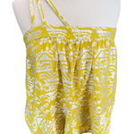 Anthropologie Floreat Yellow Metallic Asymmetrical Ring Strap Tank Top Large Photo 0