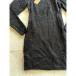 Halogen Mock Neck Long Sleeve Fuzzy Sweater Dress Holiday NWT Small Fitted Photo 1