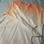 PINK - Victoria's Secret Victorias Secret Pink Varsity Crew Pullover. Ombré Orange/White. Love Pink. LG. Photo 11