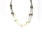 Source Unknown Gold‎ Tone Layered Necklace with Multicolor Accents Women's Fashion Jewelry Photo 3
