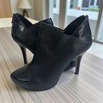 Isola  Black Pebble Leather Heels Booties Ankle Boots Size 7 Photo 0