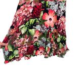 Jack Vintage Hawaiian Hibiscus Cutout Fit and Flare Dress Size 2 Red Black Green Photo 3