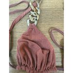 SAME Bikini SET Gold Chain Burnt Sienna Triangle Top Size S and bottoms Size M Photo 6