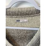 SO  Women's Sweater Ombre Vneck Knit S Beige Cream Soft warm cable knit fall Photo 6