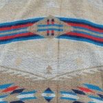 Mudd Womens Poncho Wrap Sweater Tan Aztec Fringe Southwestern Oversized Boho NEW Photo 2