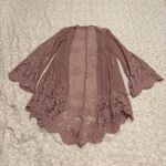Paper + Tee Paper Tee Women’s Lace Cardigan in Soft Pink Size Small Photo 9