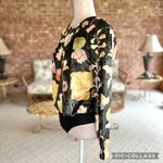 ZARA  Bodysuit Velour Velvet Floral Green Long Sleeve S Cocktail Holiday Chic Mod Photo 5