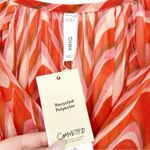 Mango NWT  Lidia Printed Maxi Dress 6 Orange Photo 4