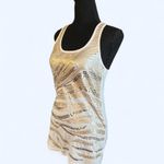Almost Famous Gold and white vintage 2000s sequin tank top Size Medium Photo 4
