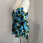 Mixit Y2K Blue Floral Lace Trim Babydoll Cami Top 2000s Goth Plus 1X Photo 2