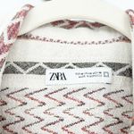 ZARA Womens Boho Aztec Geometric Striped Button Up Oversized Shirt Jacket Size M Photo 2