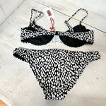 Solid & Striped NWT The Eva Underwired Bikini Top & Bottom Set Painted Dot M Photo 4