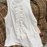 Goldie  White Ruffle Tank Top Photo 0